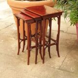Thonet 20th Century Nesting Tables, Stained Beech