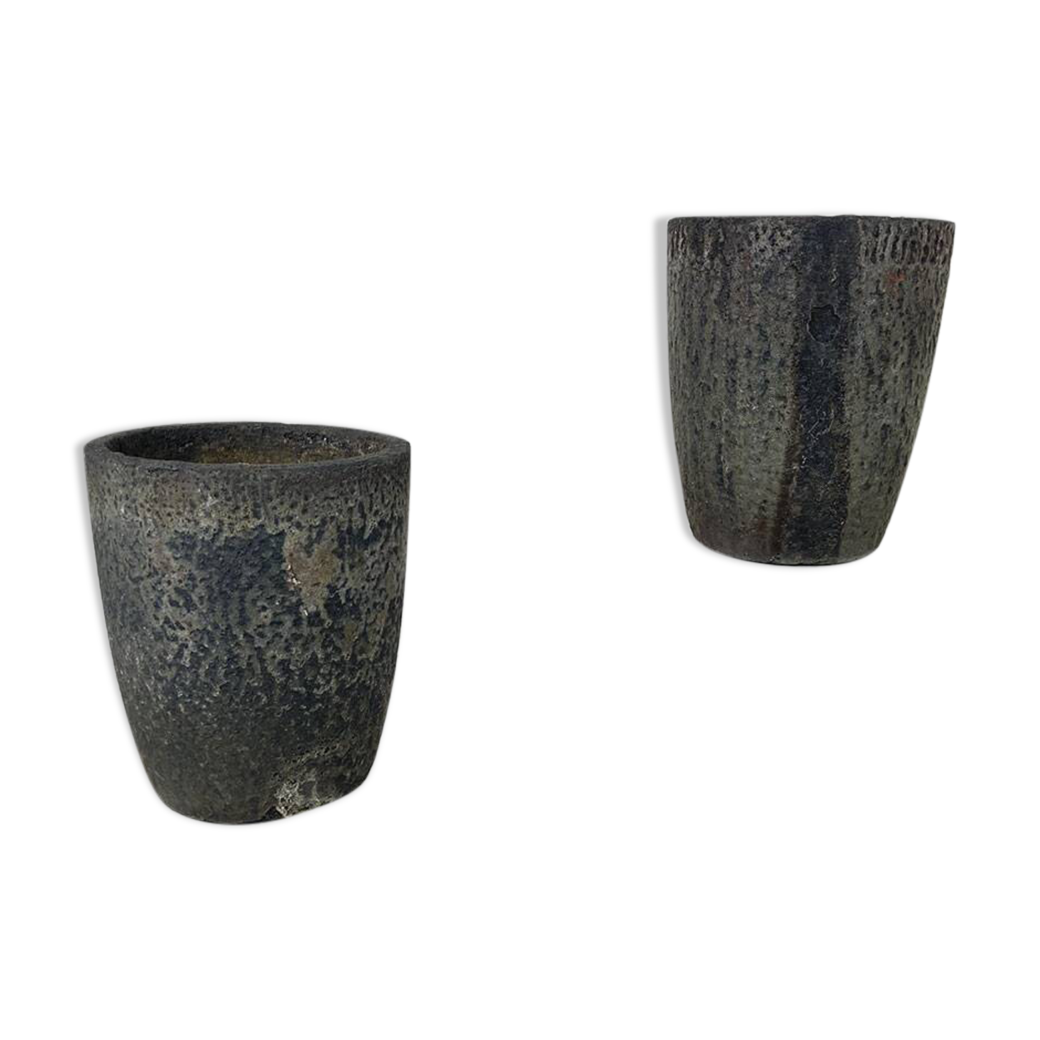 Two foundry crucibles 1950