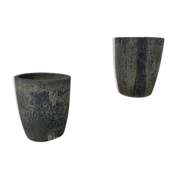 Two foundry crucibles 1950