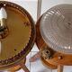 Old round ceiling lamp glass and brass