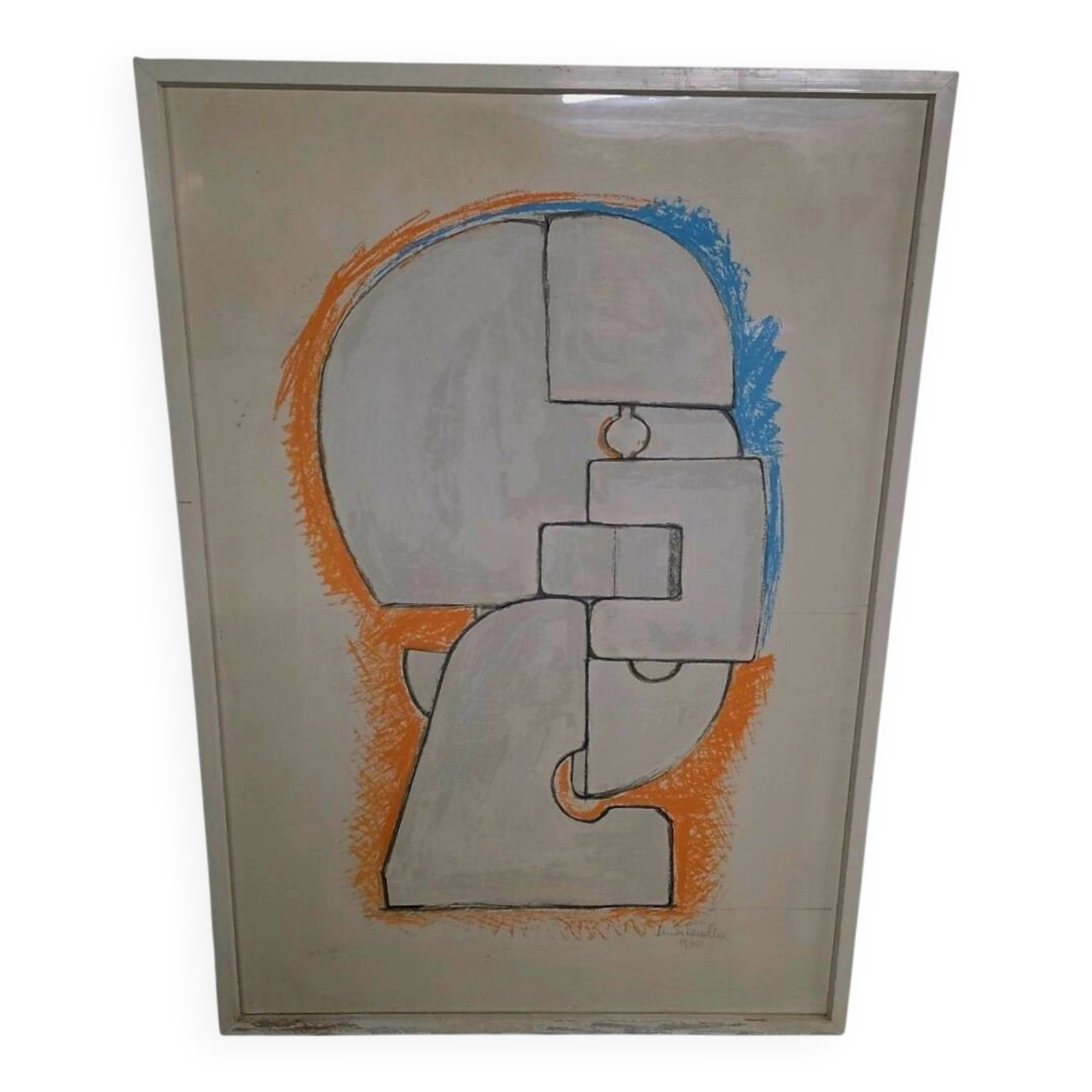 Grande lithographie signée –Rare Épreuve d’artiste - 1970
