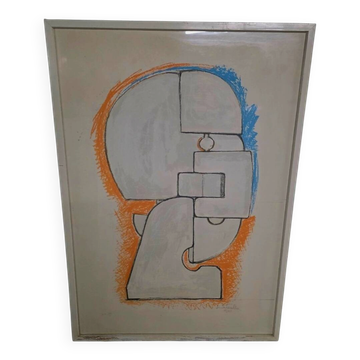 Grande lithographie signée –Rare Épreuve d’artiste - 1970