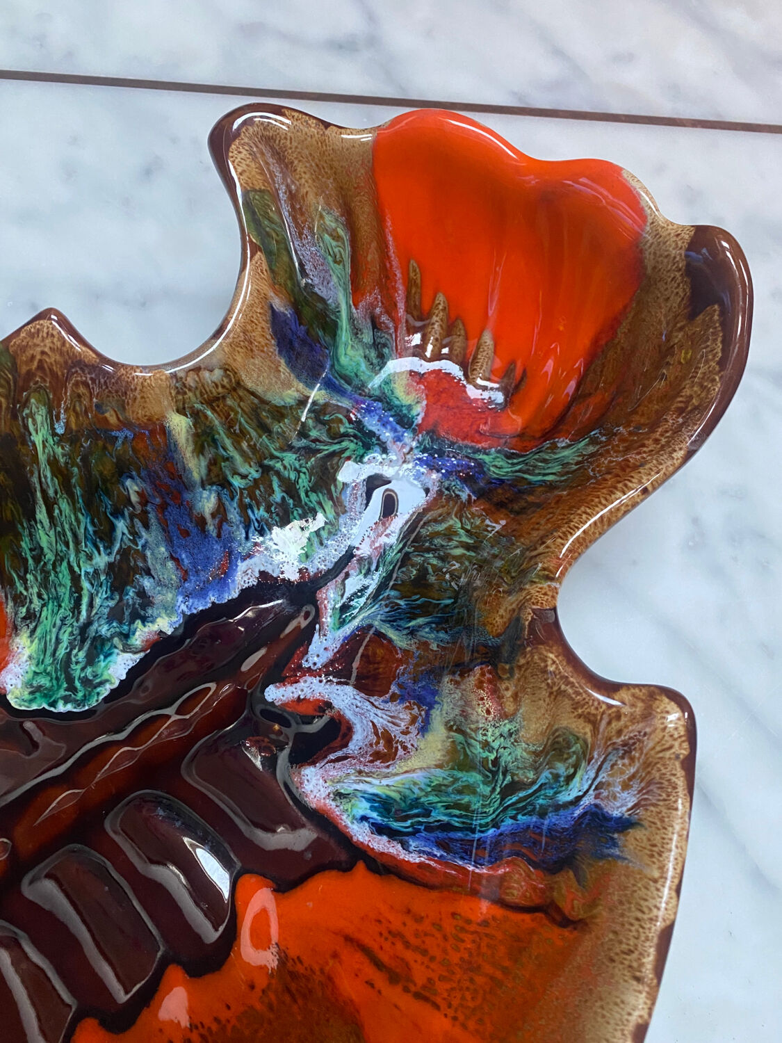 XL fish platter, vintage Vallauris style