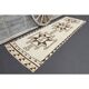 1970s Turkish Hand-Knotted Wool Cotton Beige Runner Rug 112x340