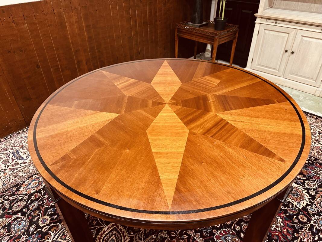 Round Art Deco Globe Wernicke Meeting Table