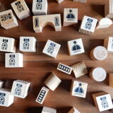 41 wooden blocks for construction