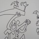 Roberto matta: joyful characters - original lithograph