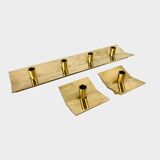 3 Scandinavian brass candlesticks, Pierre Forssell, Skultuna, Sweden, 1960s