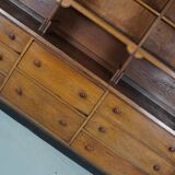 Large Antique Art Deco German Oak Chocolate Shop Cabinet, 1920s