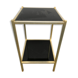 Golden sofa tip double trays black opaline 1960