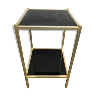 Golden sofa tip double trays black opaline 1960