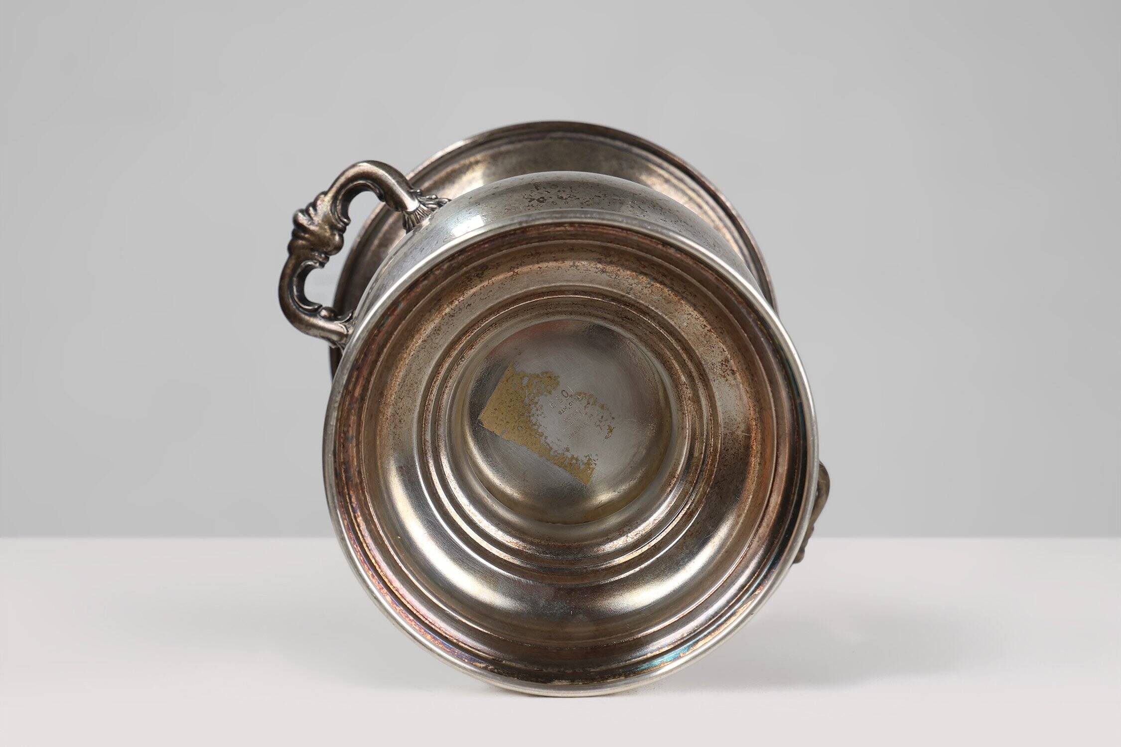 Mid-Century French Silver plated copper Champagne Bucket, 1890s