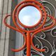 Mirror coat rack on foot