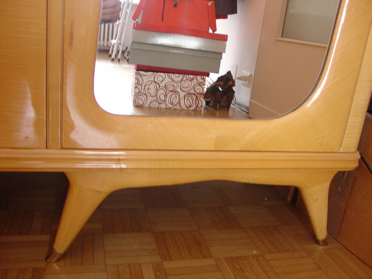 Vintage wardrobe maple feather, 50s