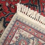 Bold Traditional Indian Area Rug Handmade Oriental Wool Carpet 123x193cm