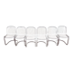 Set of 6 chrome chairs