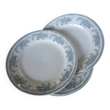 4 old flat plates Terre de fer