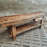 Antique workbench oak, beech side table