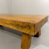 Brutalist sturdy hardwood coffee table 1960’s