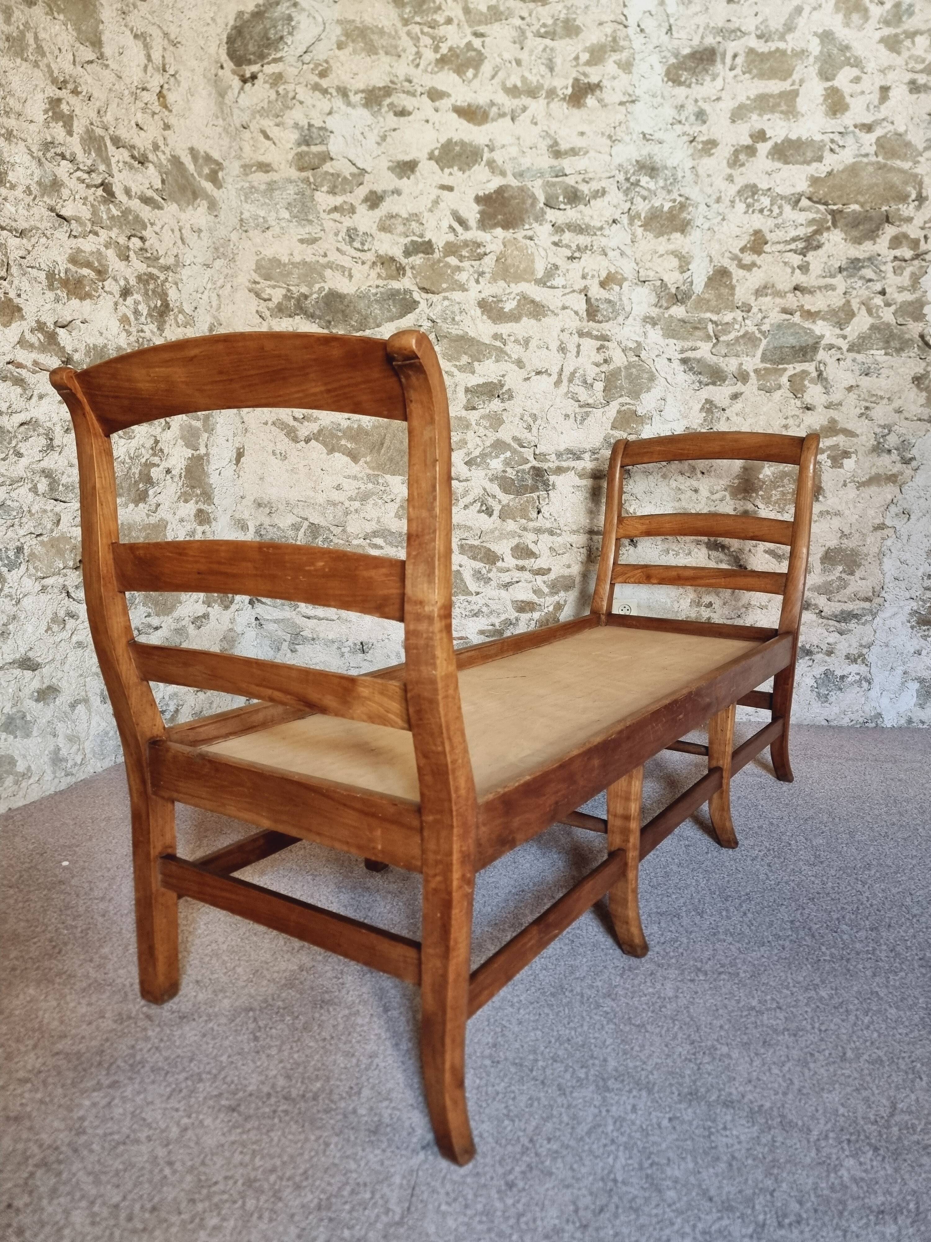 Antique Cherry Bench – Rustic French Daybed