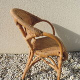 Vintage rattan chair for children