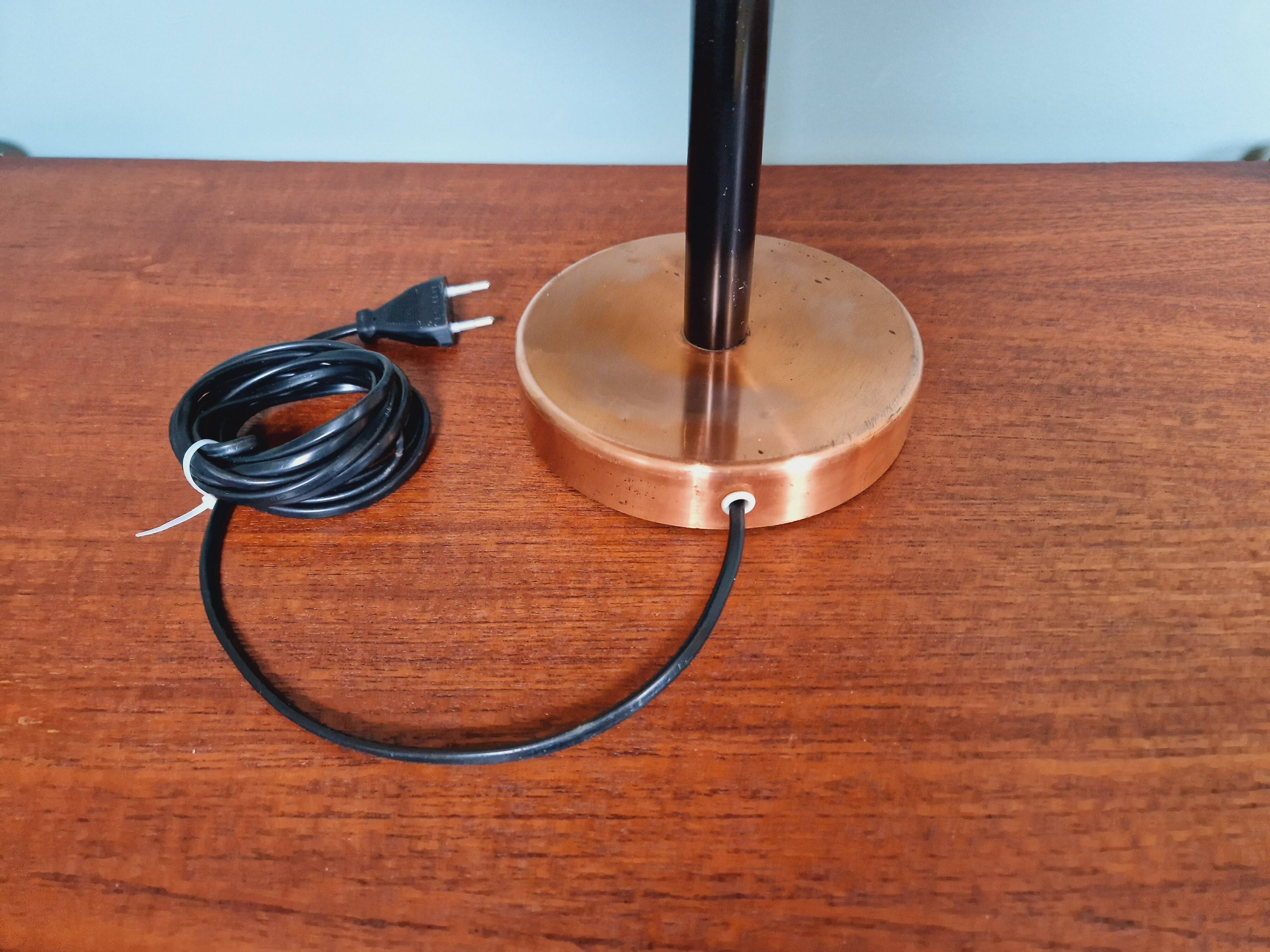 Large copper desk lamp, 1950s