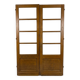 Paire de portes de séparation anciennes, verres biseautés