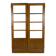 Paire de portes de séparation anciennes, verres biseautés