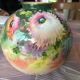 Vase boule peint à la main signe F.Poujol Limoges