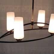 Modernist chandelier by Gaston Fossati for Les Ateliers d'art d'Uzes - 1950s