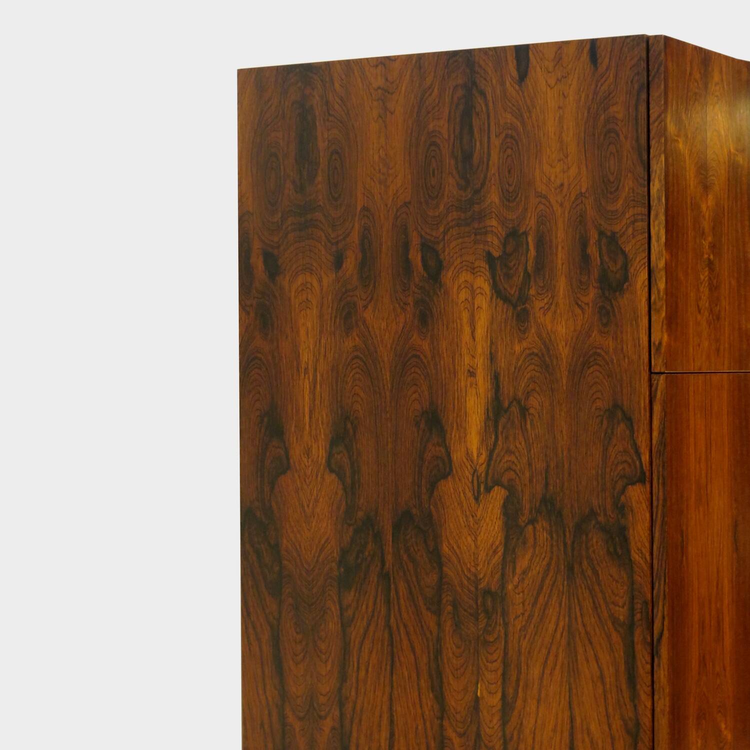 Large vintage mid century modern XL wardrobe with drawers in rosewood 1960s