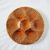 Ceramic Oyster Dish Made in Portugal in Barbotine