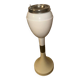 Italian ashtray 1970's in white plastic with its space age tulip foot