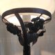 Art Deco table lamp in wrought iron and opaline - 1930s/40s
