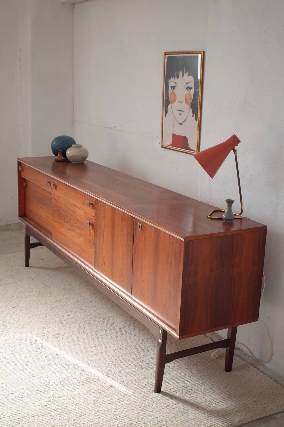 Large Vintage rosewood sideboard, 1960s