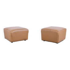 Paire de repose pieds/poufs - marron