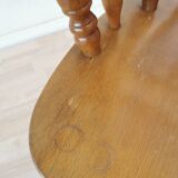 Vintage Beech Wood Windsor Dining Chair - 1970s Captains Armchair