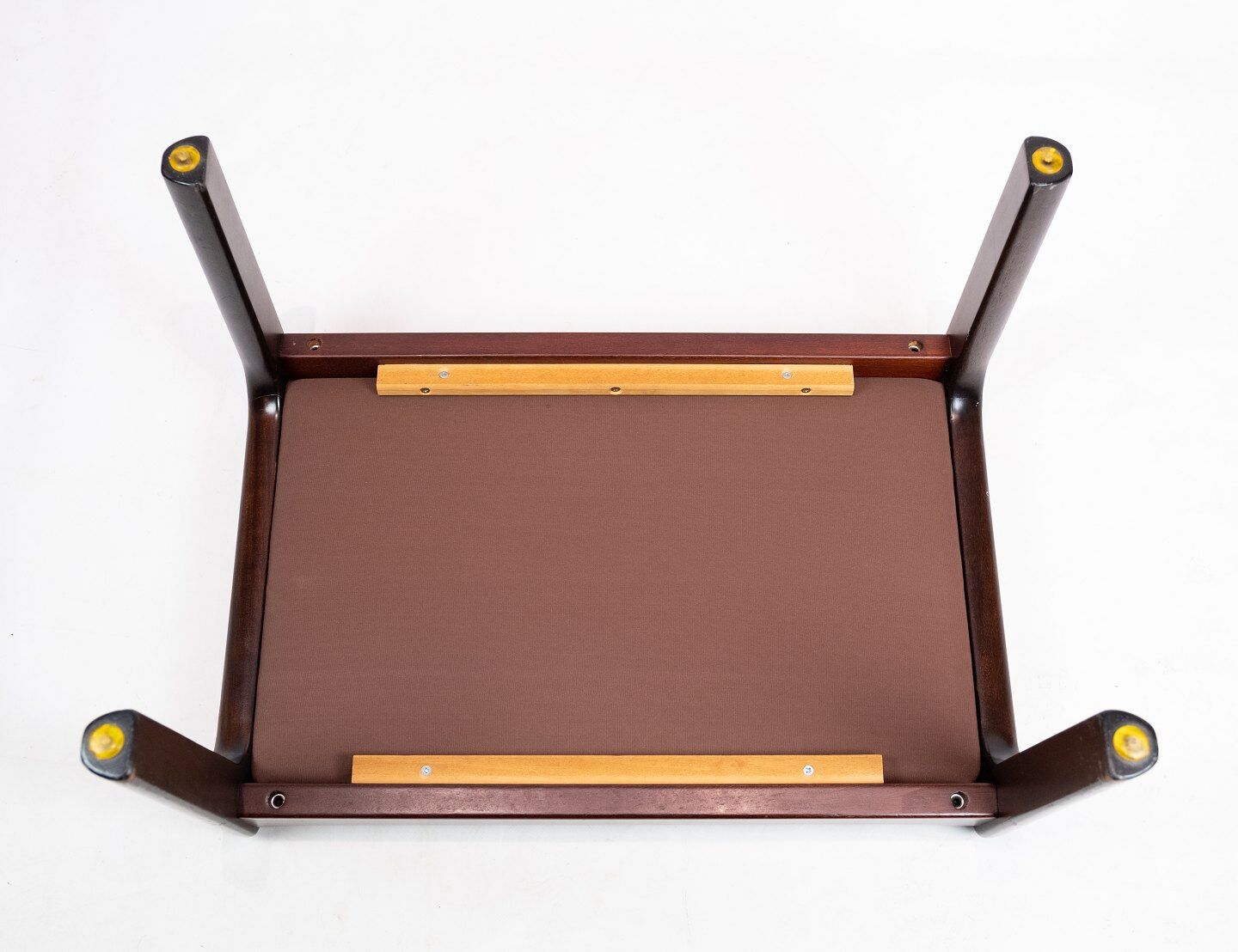 Stool in mahogany designed by Ole Wanscher and manufactured by P. Jeppesen.