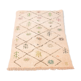 Tapis Azilal beige à motifs berbères - 230x160cm