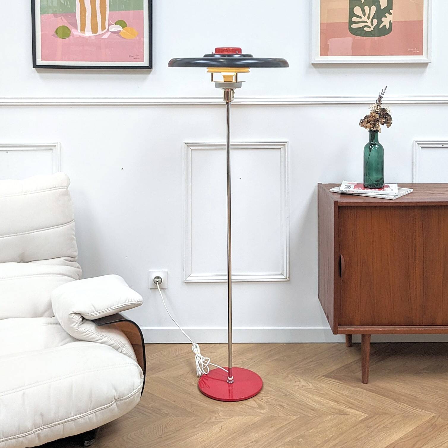 Industrial style floor lamp