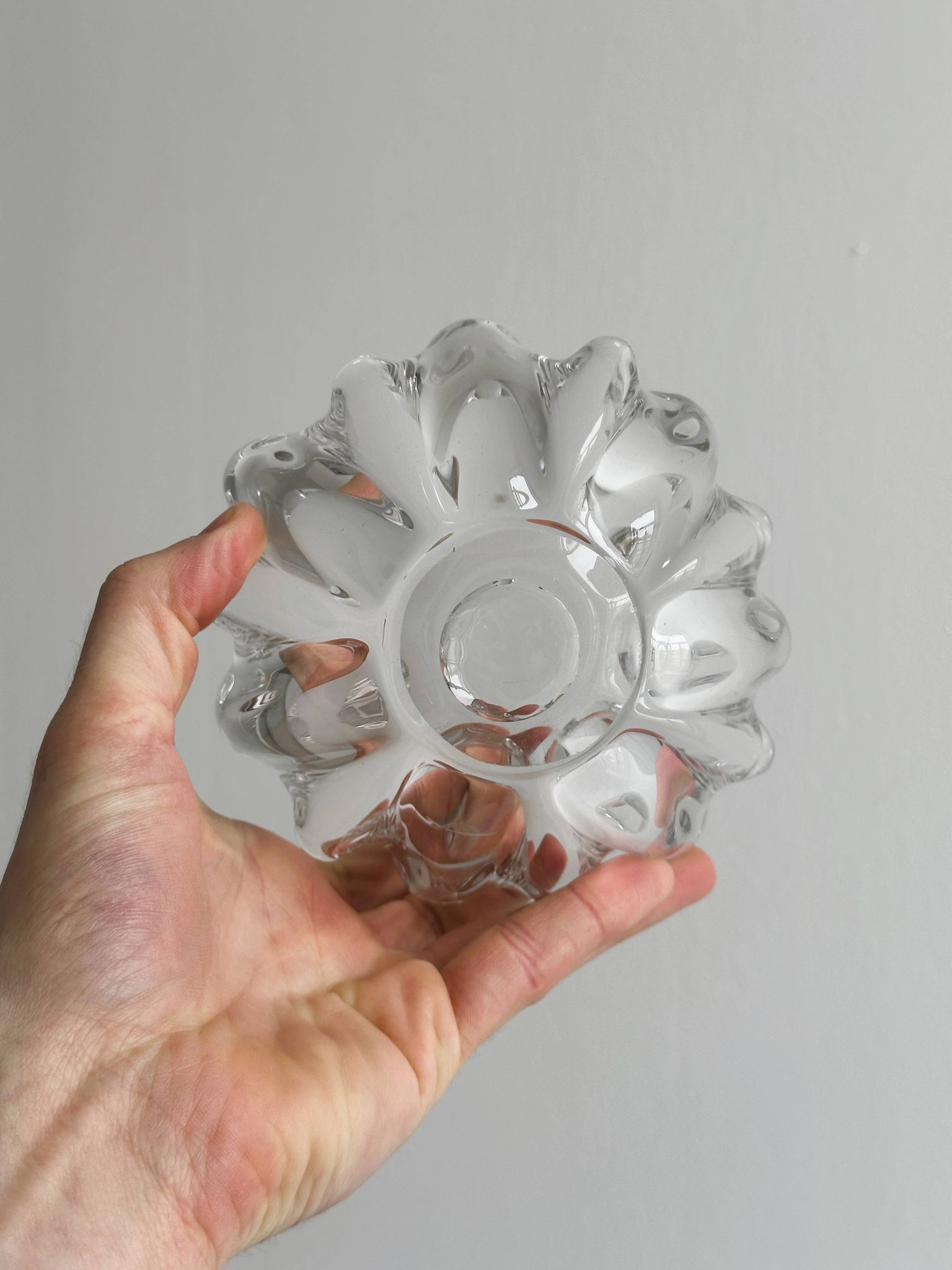 Coupe, vide-poche en verre ouraline vintage