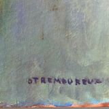 Oil on canvas by o tremoureux tournesols XXeme still life