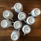 Set of 9 cups and old saucers from Limoges
