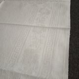 Old damase tablecloth and its 10 towels 230 x 160 cm