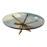 Table basse en verre T118 Illum Wikkelsø pour Niels Eilersen années 60