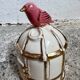 Bonbonnière cage oiseau céramique