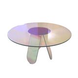 Shimmer Circular Table Made of Art Glass and Desgined by Patricia Urquiola