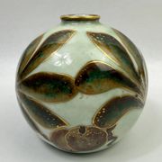 Camille Tharaud, Limoges, round porcelain vase, hand-decorated.