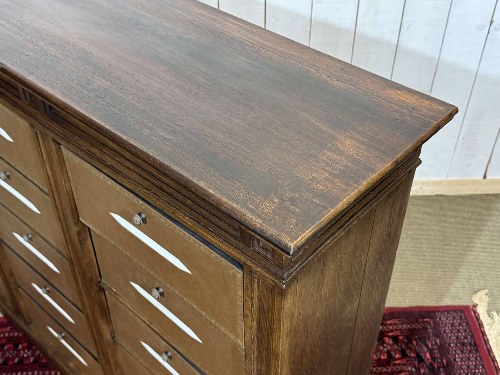 Oak cabinet from the early 20th century at support height.