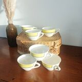 Set of 6 Salins coffee cups, Menton model